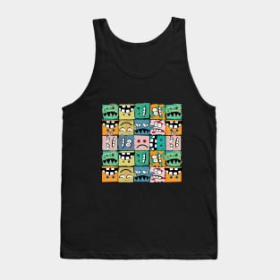 Wall of Graffiti Faces Tank Top